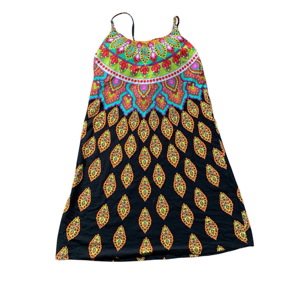 Trina Turk Black Multicolor Printed Mini Dress